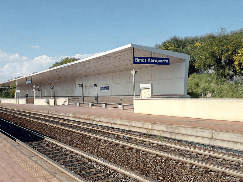 train station at cagliari airport